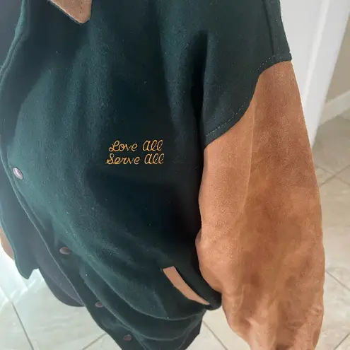 Hard Rock Cafe Vintage 90s Hard Rock Sydney Leather/Wool bomber jacket - Size Small