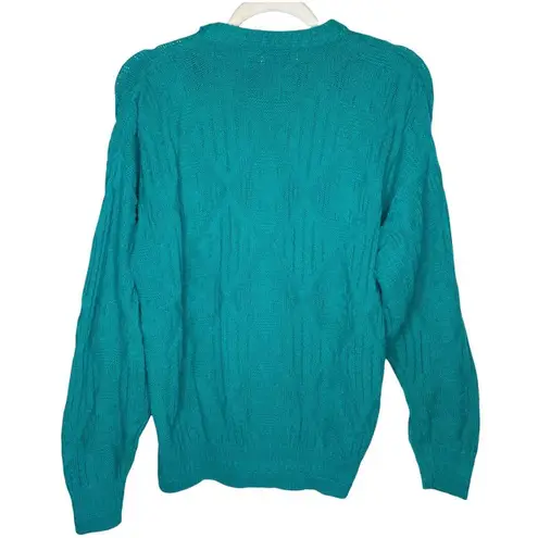 Vintage The Fox Collection Green Knit Sweater Medium
