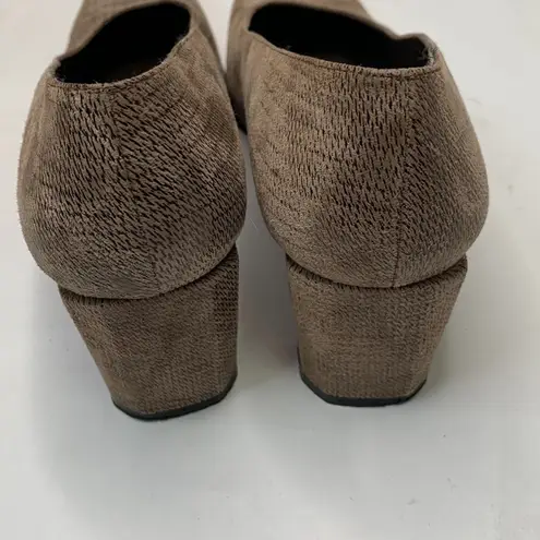 Stuart Weitzman  Metallic Suede Block-Heel Square Toe Pumps Heels S-069 Sz 9.5 thumbnail 7