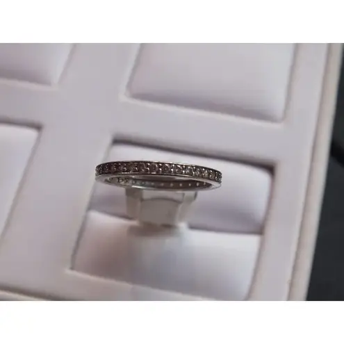 Sterling Silver Size 9 1/4 Eternity Infinity Ring