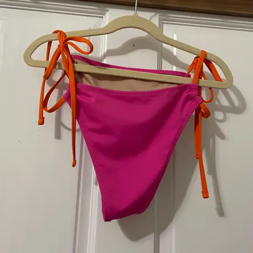 Shade & Shore  pink and orange bikini bottom size medium 