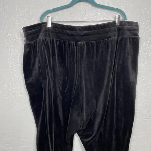 Lane Bryant Livi  Women Plus Size 26/ 28 Black Metro Velour Jogger Pockets Pants