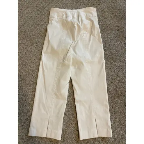 Tre Boutique Mason White Pull On Split Hem Capri Pants Size 2