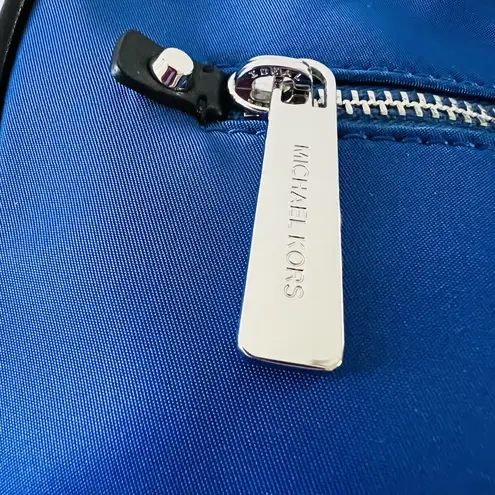 Michael Kors  Polly Electric Blue Nylon East West Zip Chain Crossbody Bag