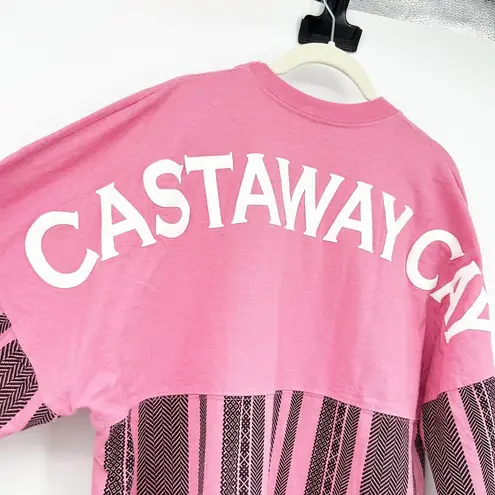 Disney  Cruise Line Castaway Cay Womens Long Sleeve Spirit Jersey Top Size M Pink