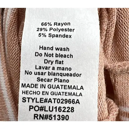 Lumiere Short Sleeve Striped Sweater Tie Back New Small