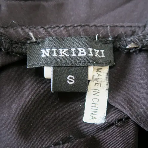 NIKIBIKI Vintage Y2K Black Ruched Mini Dress