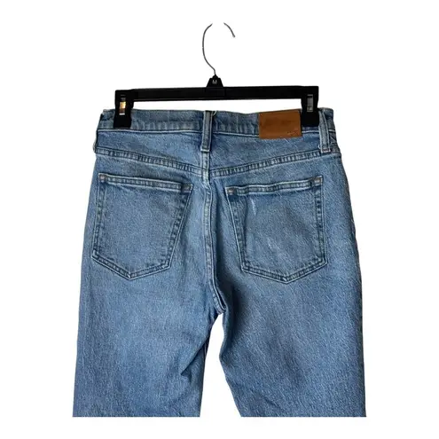 J Crew Jeans Women 25 Blue Medium Wash Distressed Denim Demi Boot Crop Preppy