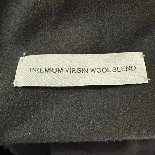 Investments Wool Blend Black Long Coat NWT Size 10 Women’s