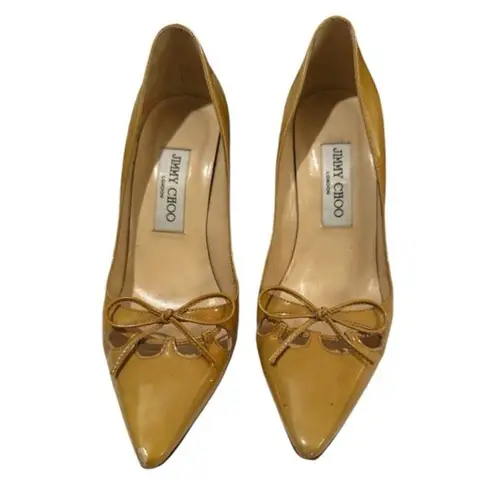 Jimmy Choo Pointed Toe Heels Neutral Size 36