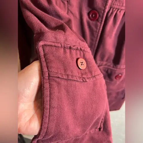 prAna Merlot Wine Utility Jacket with High Collar and defined waist pockets