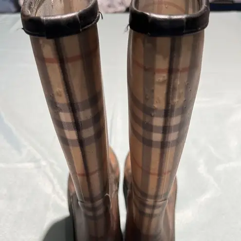 Burberry  Plaid Signature Knee High Rain Boots Size 36/ 5.5 Fisherman Core B40 - Image 7