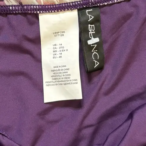 La Blanca Tankini Swimsuit Bikini 2pc Swim Bloom Floral Bandeau 14 New