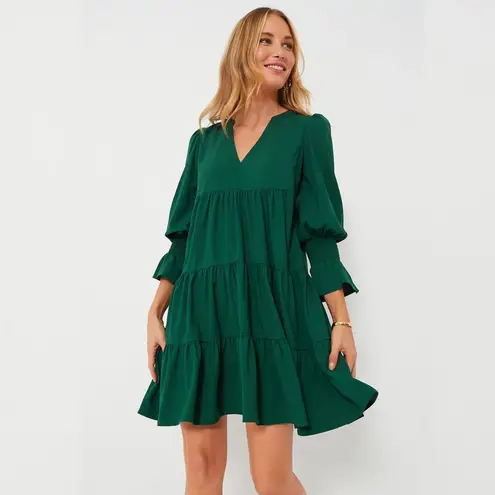 Pomander Place Kenzo Hunter Green Crepe Dress