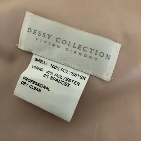 DESSY COLLECTION Vivian Diamond Gown Luxe Chiffon V Neck Size 10