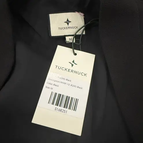 Tuckernuck Black Gracie Wrap Blazer M Tie Belt Long Sleeve Pockets $248 NWT Size M