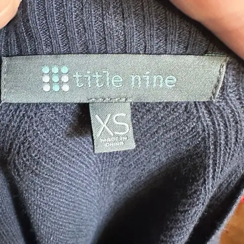 Title Nine Szabo merino wool navy pullover sporty sweater