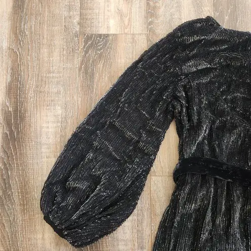 Retrofête Retrofete Grace Sequin Dress in Black Size XL NWT With Belt Reversible