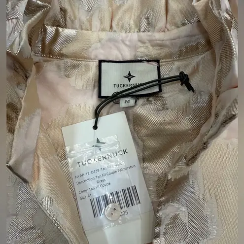 Tuckernuck Palmerston Dress M NWT Champagne Fil Coupe Puff Sleeve Ruffle Hem