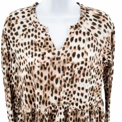 William Rast 2/$30 Gryphon Animal Print Leopard Cheetah Long Sleeve Top Blouse