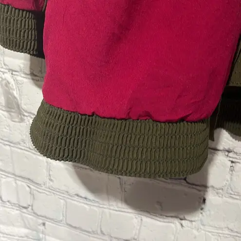 Vintage 2 Piece Windbreaker Material Cardigan Set XL Green