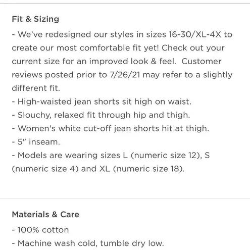 Old Navy  High-Waisted Slouchy Straight White Cut-Off Jean Shorts Size 20