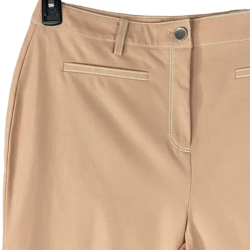 Alfani Petite SZ 14P Straight Ankle Pants Stretch Hi-Rise Zip-Fly Clay Pink New