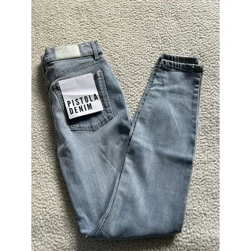 Pistola Anthropologie Aline High-Rise Skinny Crop Jeans Wave Blue Size 27