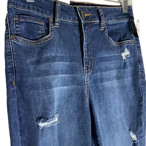 RSQ Tilly's  Blue Denim Distressed‎ Jeans Manhattan High Rise Juniors SZ 3 - Image 8
