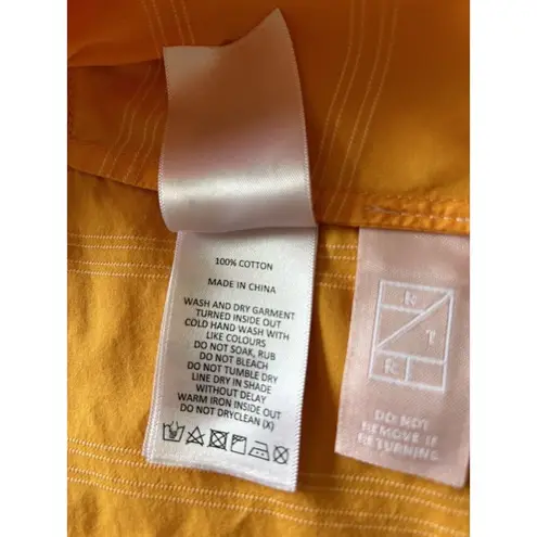 Acler Orange Balloon Sleeve Wrap Wyatt Blouse Size 4