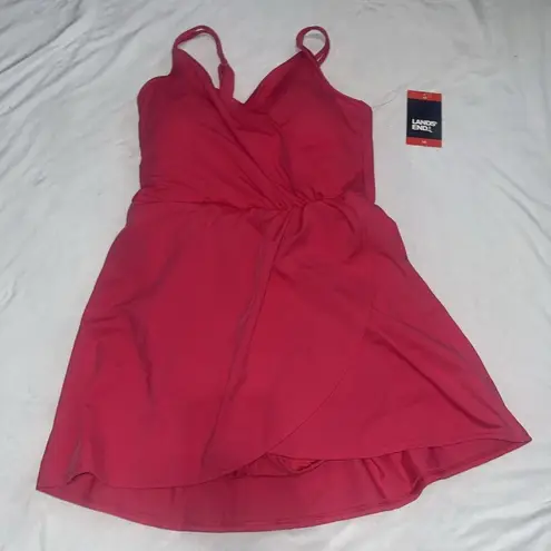 Lands'End  Ladies Swim Dress Hot Pink Size XS