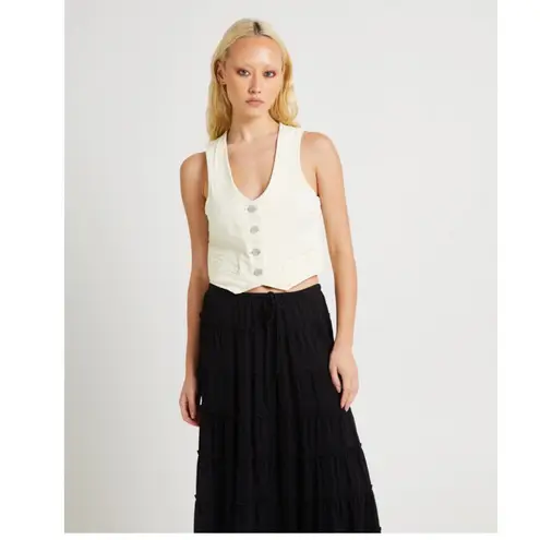 Rolla’s Dallas Denim Buttercream Vest New!