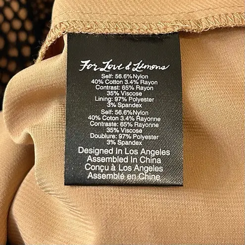 For Love & Lemons  Black Lace Bow Ruffle Mini Dress Size Small