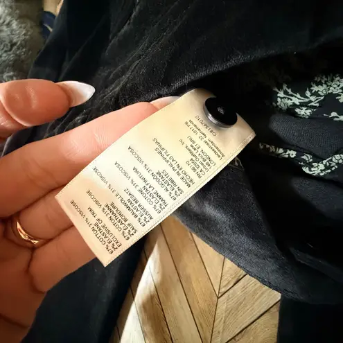 Anthropologie  Velvet Flare Pants Black Side Zip Bootcut Women 4 Indie Goth Boho