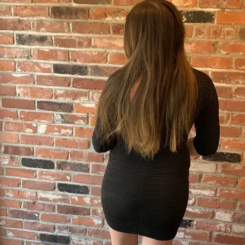 Absolutely Vintage 80’s Black Open Back Bodycon Mini Dress