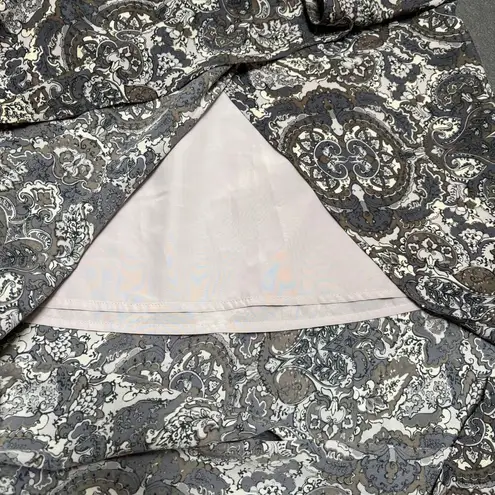 Tildon Grey Brown White Paisley Midi Skirt A