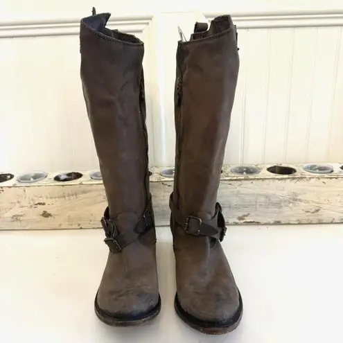 Liberty Black Boots Womens Size 10 Brown Leather Tall Riding Harness Western