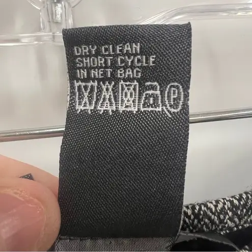 Per Se Skirt Black White Herringbone Floral Wool Blend Size 6