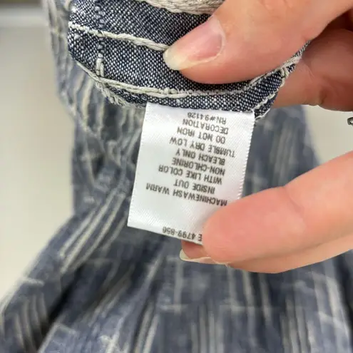 CP Shades 100% Linen Twill Dress Women’s Size Small Blue Beach Patterned