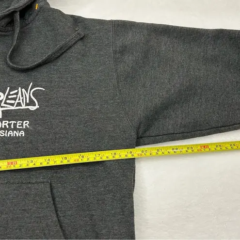 NOLA New Orleans French Quarter Louisiana Gray Full Zip Hoodie Sweatshirt Size S