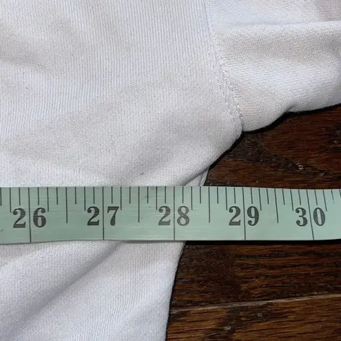 AUTOMET Womens Oversized Sweatshirts Casual Crew Neck Pullover Long Sleeve Slit White Size XL