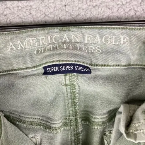 American Eagle  Jeans Super Super Stretch‎ Jegging Green Womens Size 6 Regular