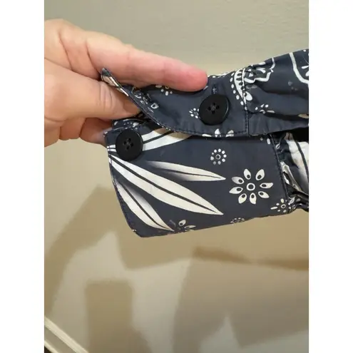 Hunter Bell RTR Hattie Dress White/Blue Floral Print Size XS MIDI long sleeve