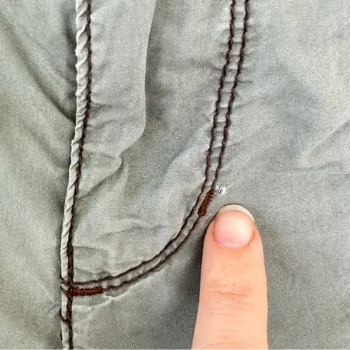 Y2K VTG Polo Jeans Co Ralph Lauren Bermuda Cargo Shorts Green Size 4 100% Cotton