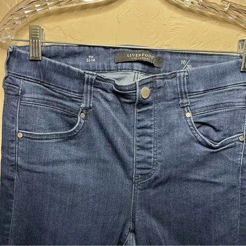 Liverpool Dark Blue Gia Glider The Slim Pull On Denim Jeans