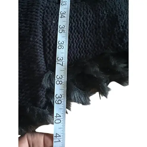 K Jordan Statement Luxe Fur trim Women's Fancy Dress Cardigan Witchy Goth SZ M Black Size M