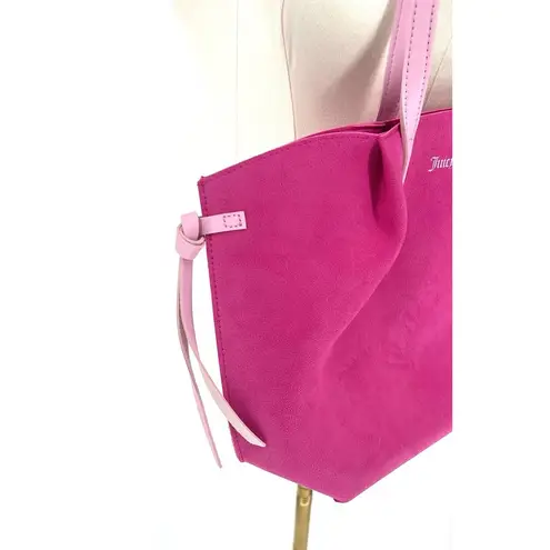 Juicy Couture  Pink Suede Tote Bag Velvet Handbag NEW 17"X10"