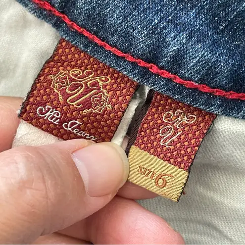 Vintage Flare Jeans rhinestone paisley mid