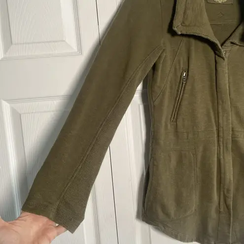 prAna  Womens Small Green Full Zip Jacket Gorpcore Organic Cotton