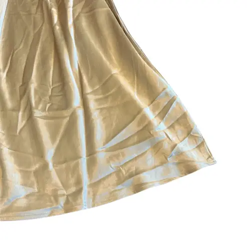 Birdy Grey Jay Strappy Tank Satin Dress Gown Bridesmaid Gold Size Medium NWT